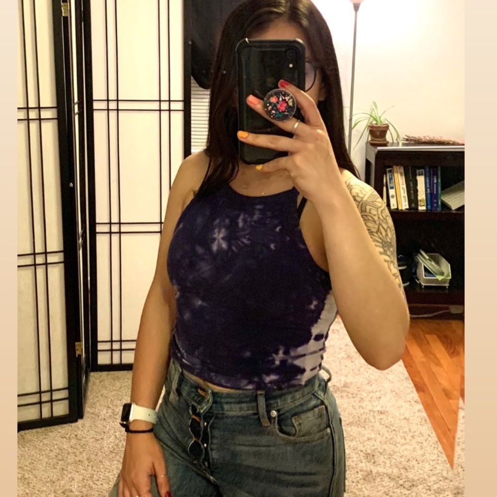 Forever 21 Tie Dye Crop Top | Criss Cross Straps